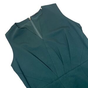 Elie Tahari Vernon Sleeveless Scuba Stretch Jersey Sheath Dress Green Size 8